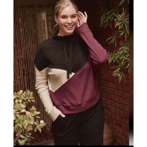 Pact 100% Organic Cotton Airplane Color Block S Sweatshirt - Mahogany Soft Comfy